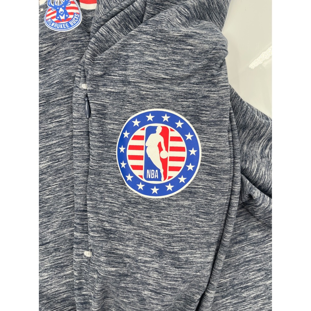 Fanatics Milwaukee Bucks NBA Mens 3XL Blue Space Dye Quarter Zip Pullover 1600 - Picture 6 of 7
